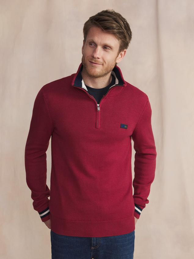 Pull Cepage Manches Longues Rouge TATUMCAM