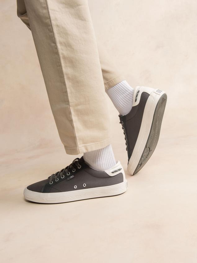 Tennis Homme Coton Recyclé Gris LANZARO