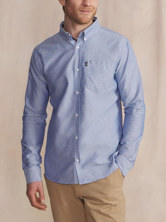 Chemise Chambray Manches Longues Bleu JAMADCHE