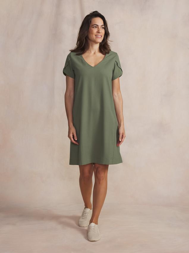 Robe courte femme kaki LANNAROB