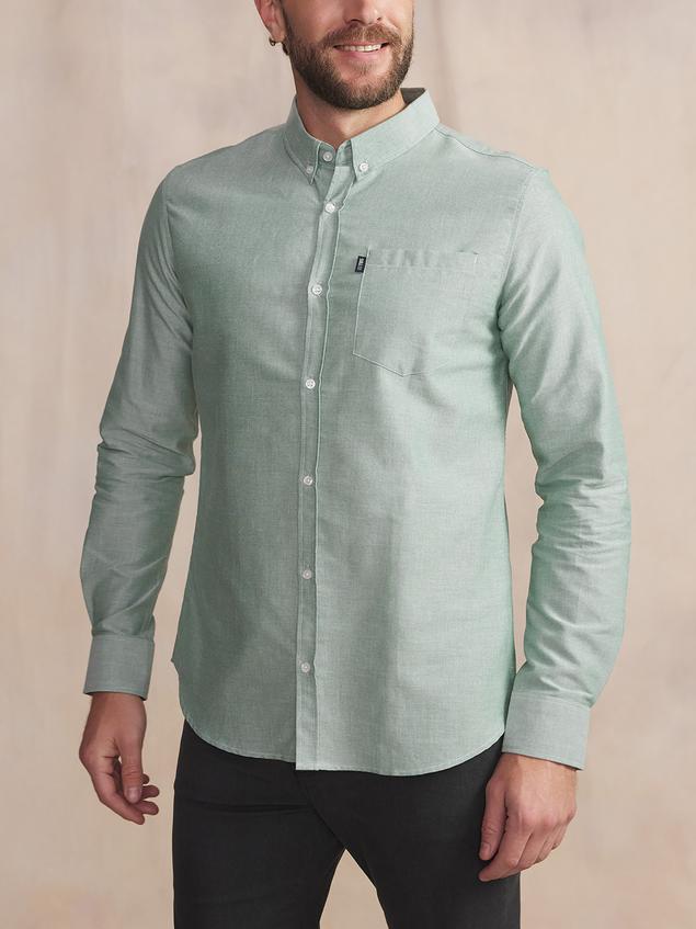 Chemise Trefle Manches Longues Vert BRADYCHE
