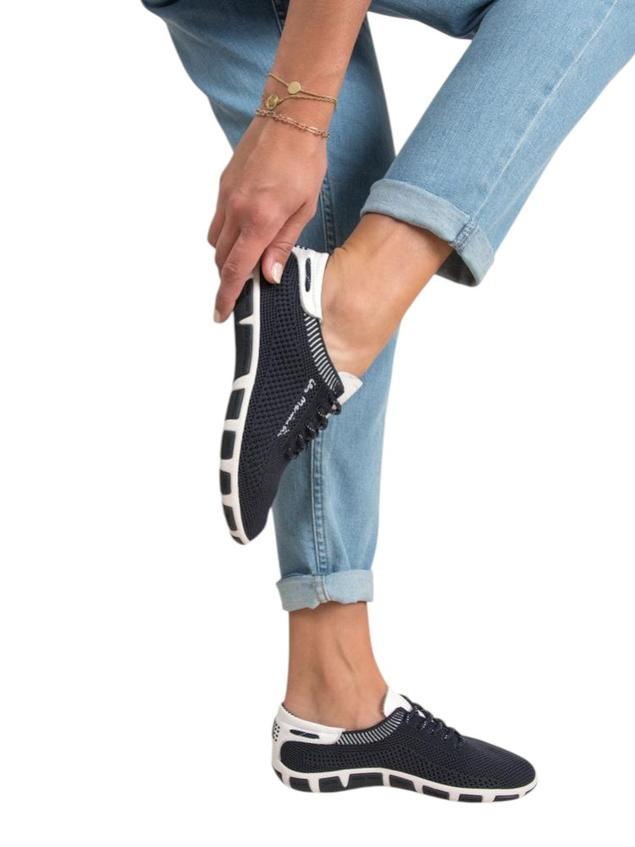 Women's canvas sneakers Striped Baltic Dark JAZARIA