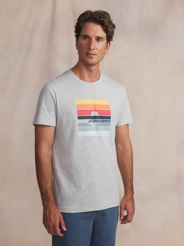 Tee-shirt en maille homme gris chine KERANTEE