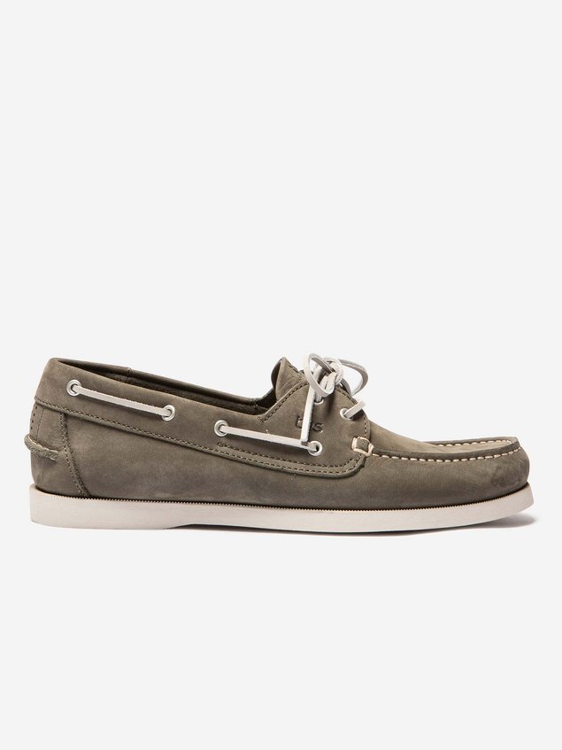 Chaussures Bateau Homme Cuir Kaki