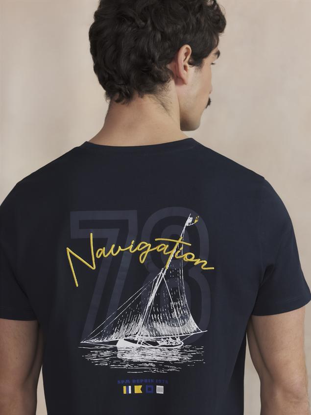 Tee Maille Homme Marine LUKENTEE