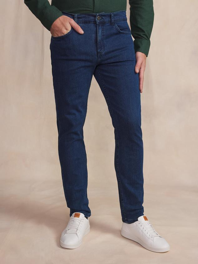 Jean Brut Homme Coupe Droite Ceinture Elastiquée