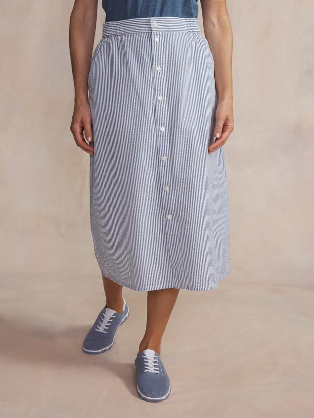 Jupe longue femme chambray BABETJUP