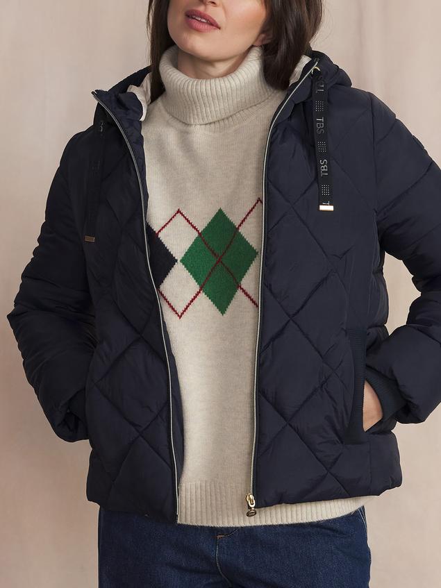 Doudoune Femme Manches Longues Bleu GRETABLO