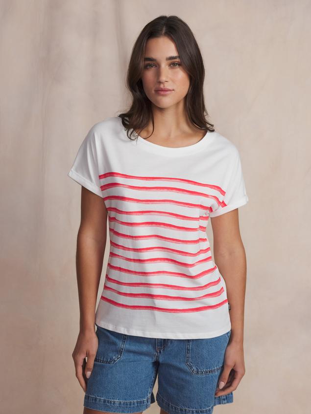 Tee-shirt en maille femme hibiscus OXANATEE