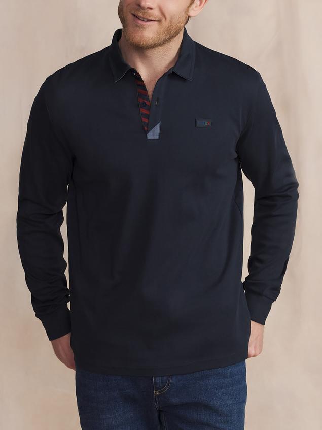 Polo Marine Manches Longues Bleu VALONPOL