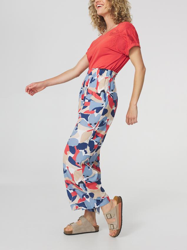 Pantalon Femme Imprimés Exclusif TBS Bleu AGLEAPAN