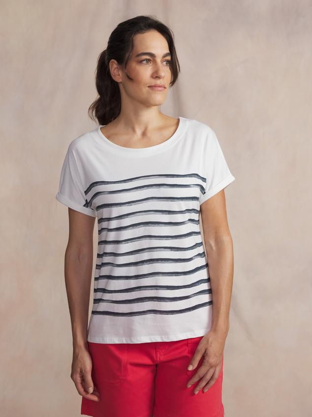 Tee-shirt en maille femme navy OXANATEE