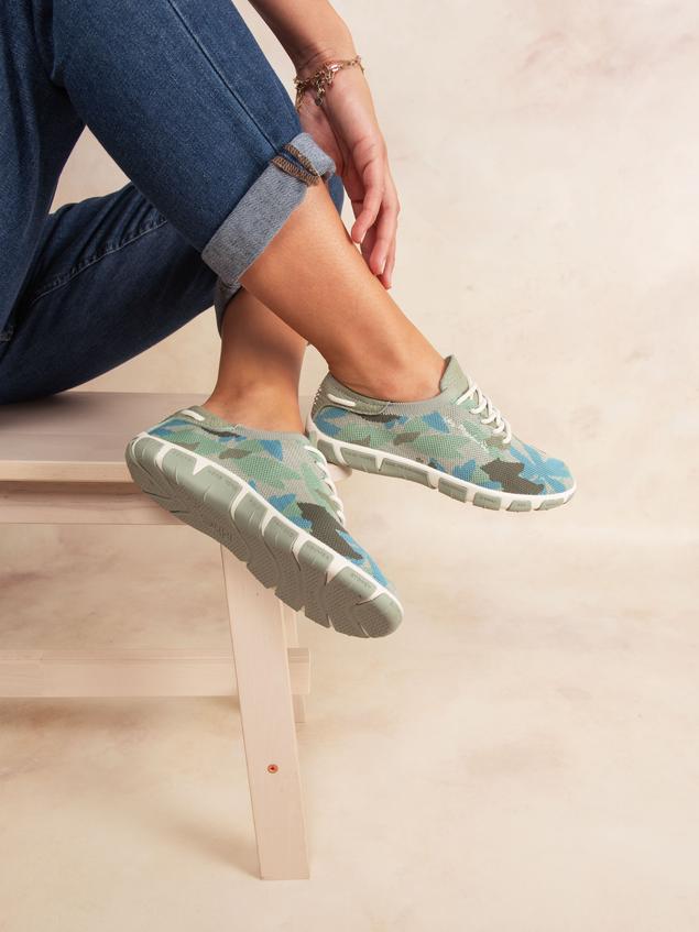 Tennis en toile femme feuille argile JAZARIA