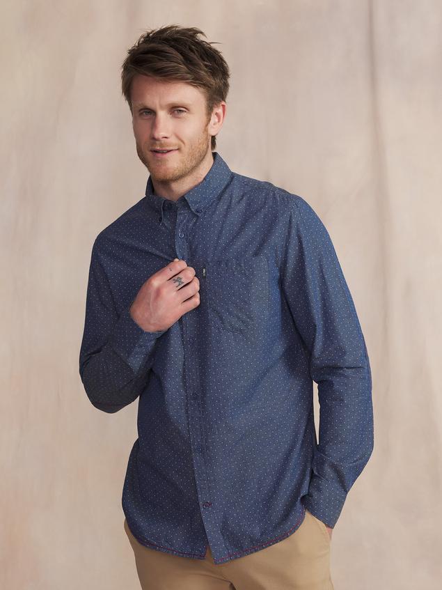 Chemise Indigo Manches Longues Bleu ORLANCHE