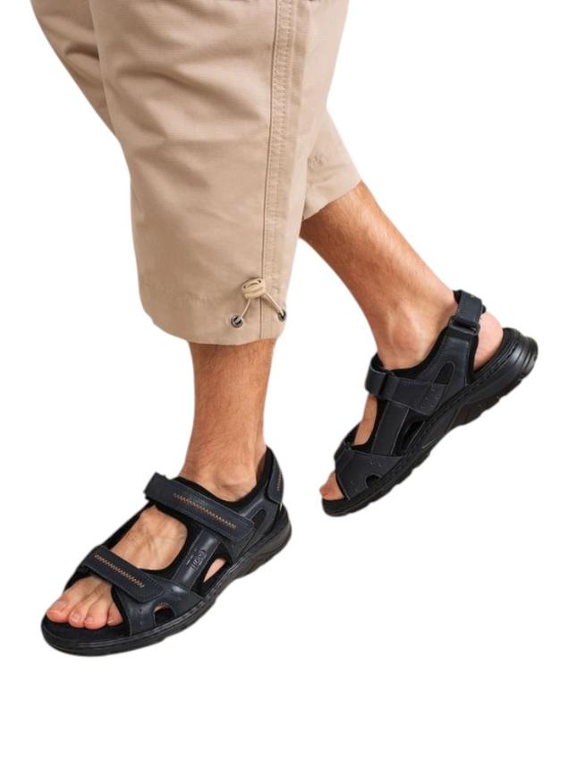 Men's flat sandals Navy and Black JOHALIN