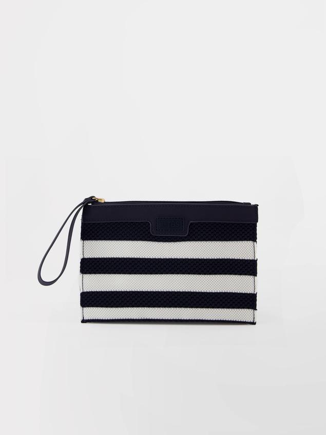 Pochette Femme en Knit Rayé JAZAMI