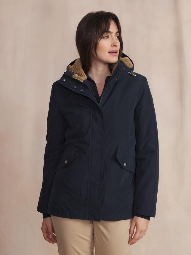 Manteau Femme Intérieur Sherpa Dessus Marine JUDITMAN