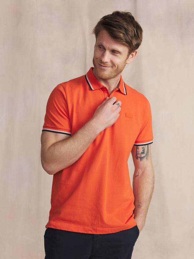 Polo Homme Coton Biologique Orange YVANEPOL