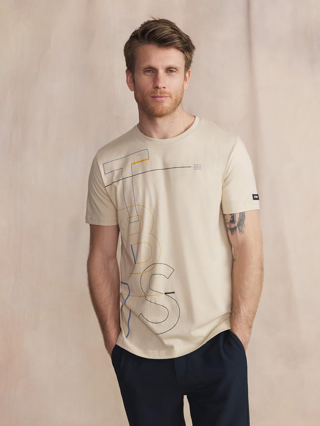 T-Shirt Manches courtes Chaux Manches Courtes Beige JAMAITEE