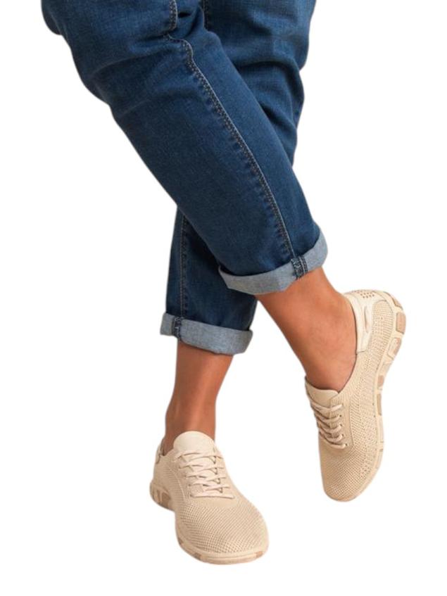 Women's canvas sneakers Ecru Camo JAZARIA
