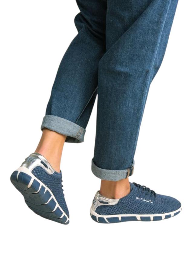 Women's canvas sneakers Heathered Regatta and Silver JAZARIA
