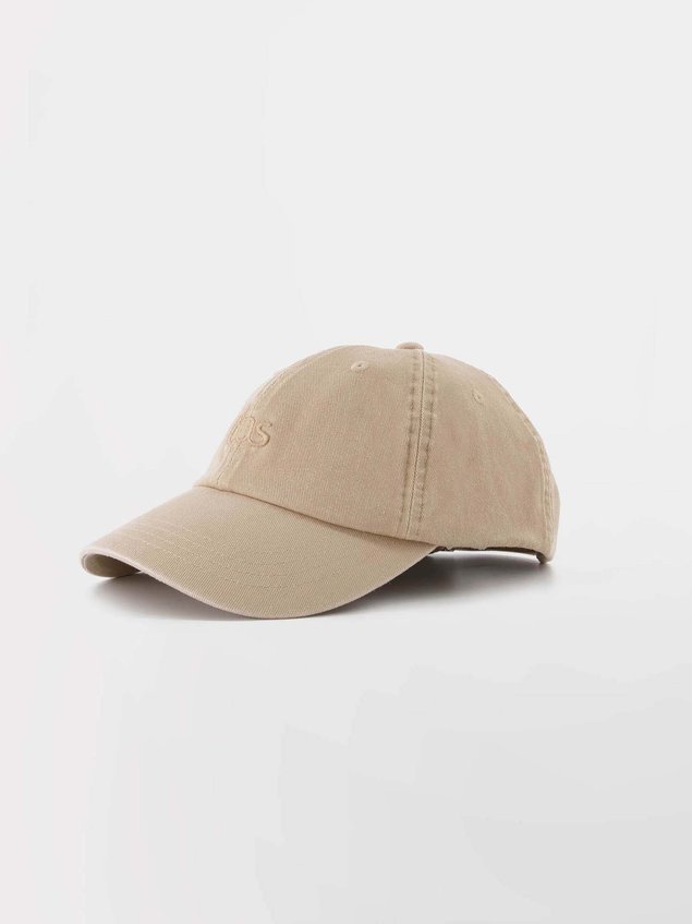 Casquette Mixte En Coton Beige