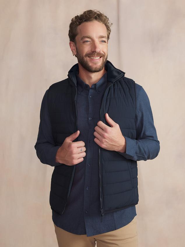 Doudoune Sans Manches Homme Imperméable Marine JOSEFSAN