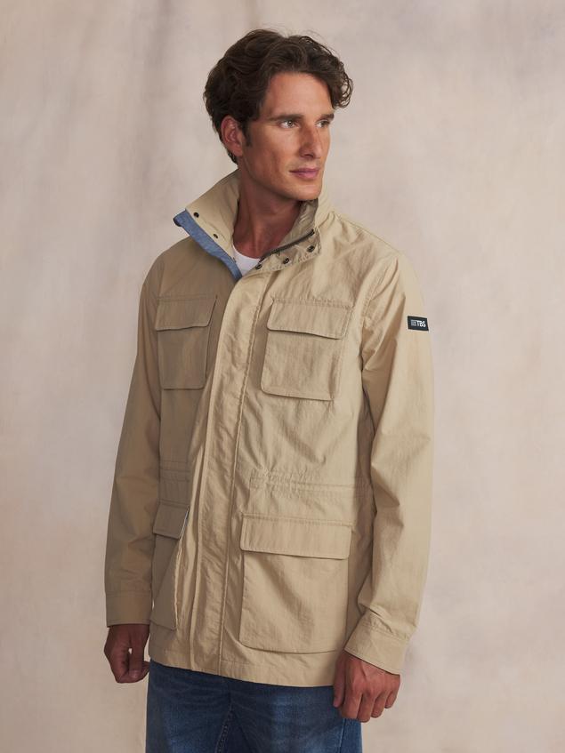 Veste Homme Col montant Beige JAMALVES