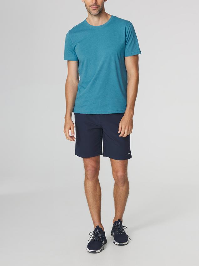 T-shirt Homme Coupe Ajustée Jersey Bleu Canard PIERETEE