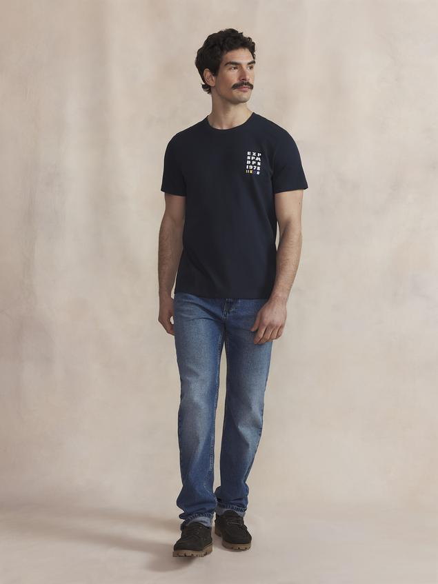 Tee Maille Homme Marine LUKENTEE