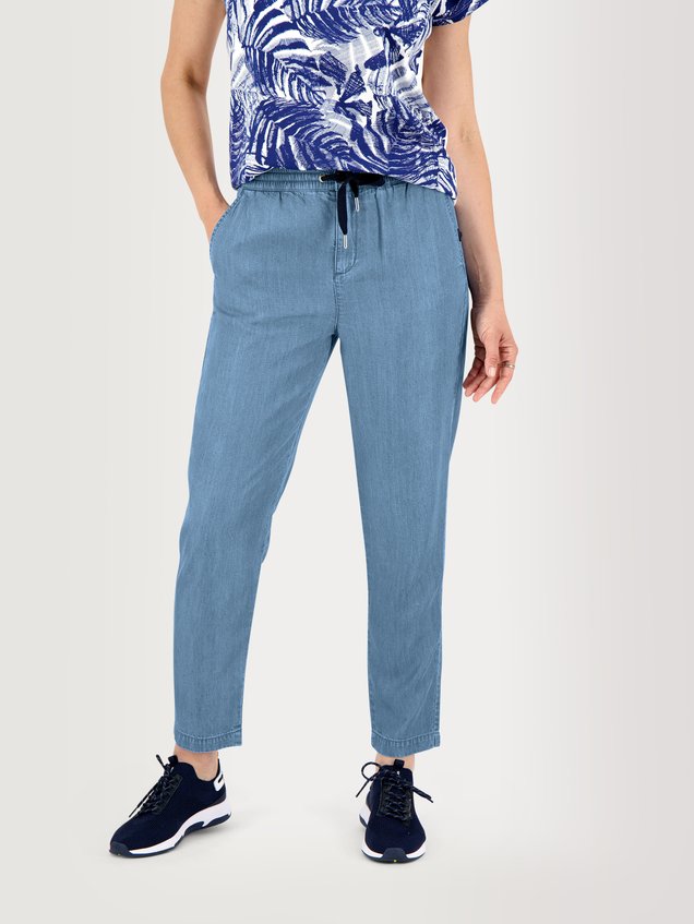 Pantalon Femme Fluide Lyocell Bleu