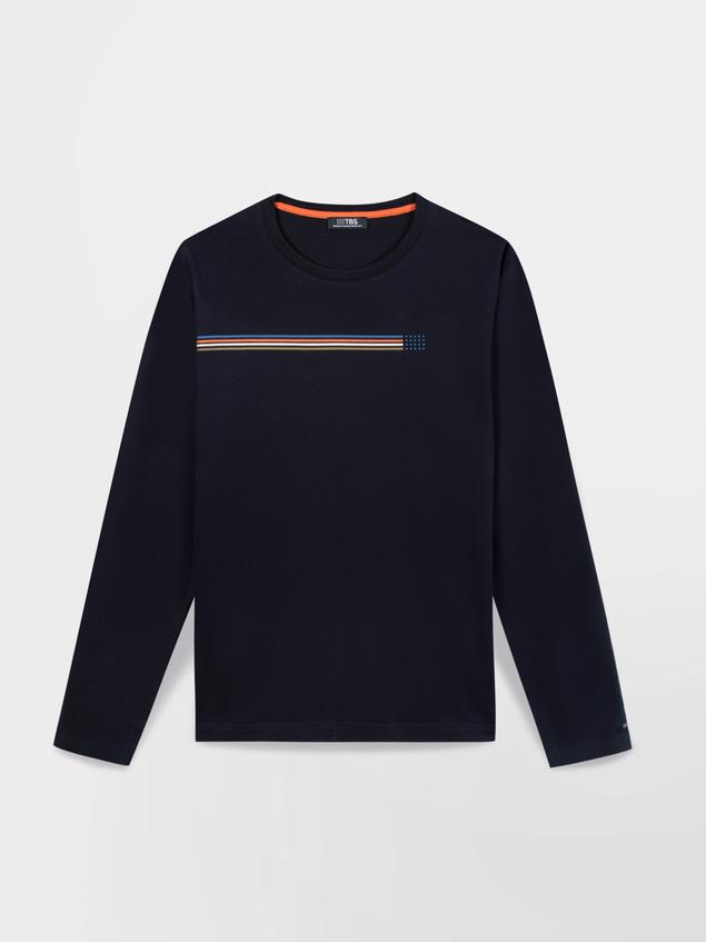 T-Shirt Marine Manches Longues Bleu JONSITEE