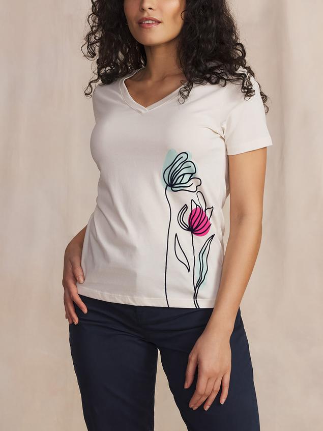 Tee Shirt Craie Manches Courtes Blanc MELBATEE