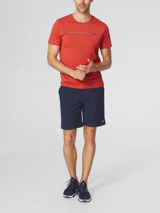 T-shirt Homme Coupe Ajustée Jersey Rouge MELUTEE