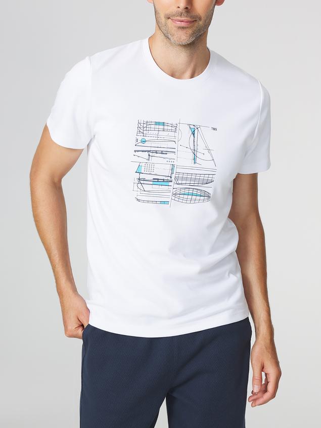 T-shirt Homme Coupe Ajustée Blanc STANYTEE