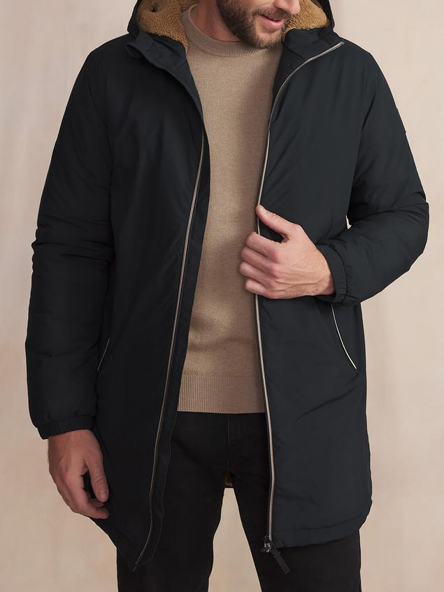 Veste Longue Homme Intérieur Sherpa Imperméable Vert ULRYKVES