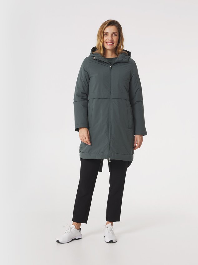 Manteau Long Femme Imperméable A Capuche Kaki SUSANLON