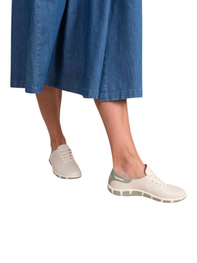 Tennis en toile femme python blanc et argile JAZARU