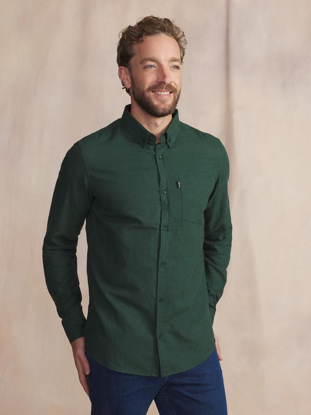 Chemise Homme Coton Flanelle Vert BERLICHE