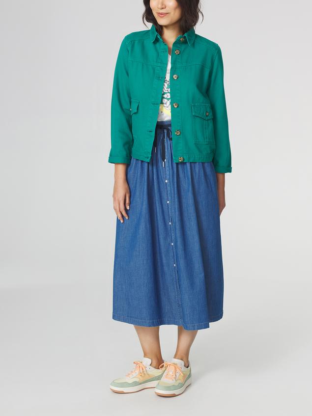 Veste Femme Boutonnée Vert MADIEVES