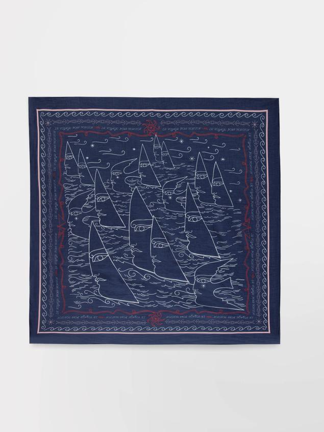 Foulard femme marine et voile MARELINE Mersea People
