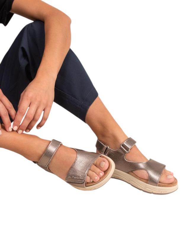 Sandales compensées femme bronze LOUISIE