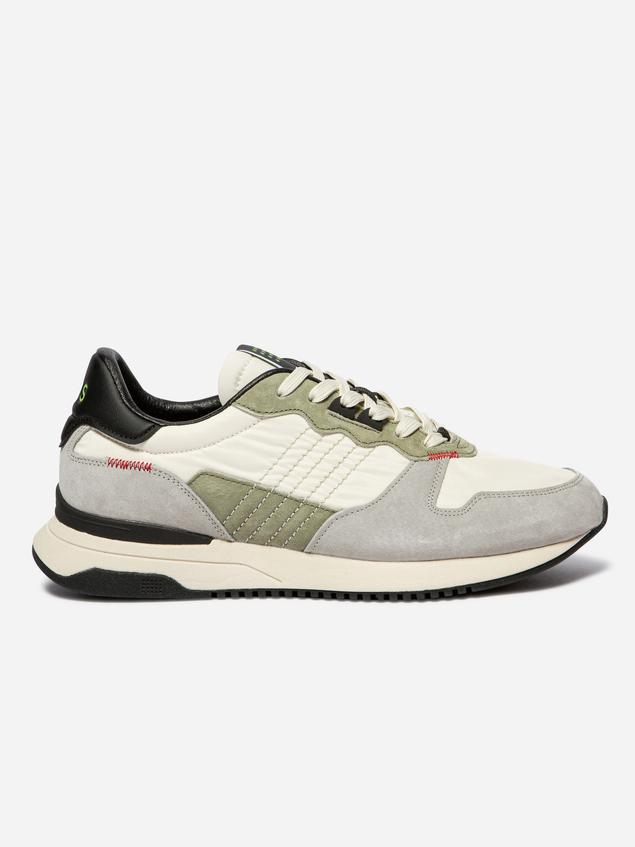 Running homme off-white et kaki DYTTIKO
