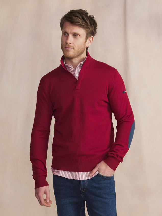 Pull Homme Col Camionneur Bleu MALIKCAM