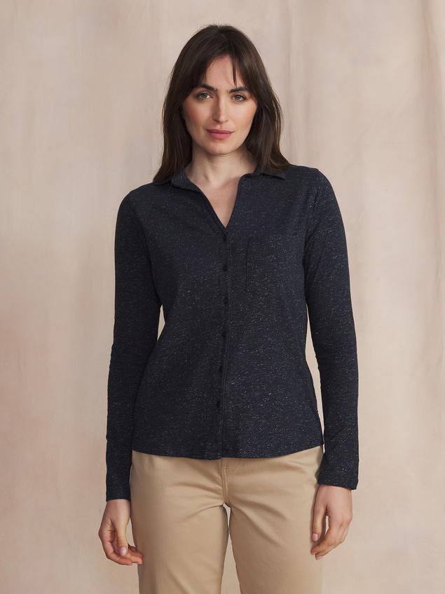 Chemise Femme Coton Biologique Bleu ADINACHE