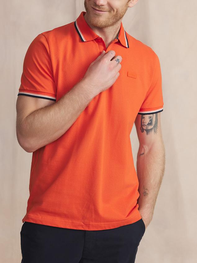 Polo Homme Coton Biologique Orange YVANEPOL
