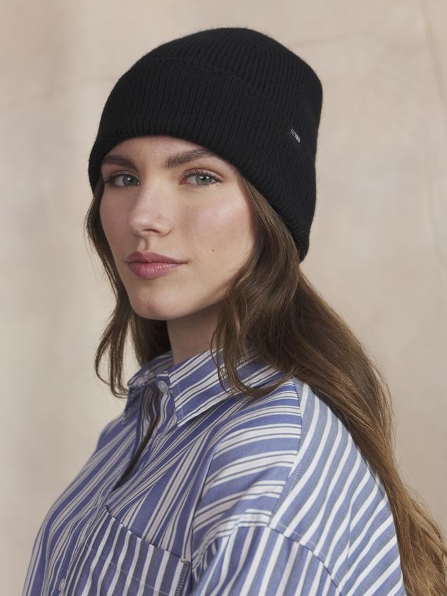 Bonnet Mixte Textile Noir ERQUY