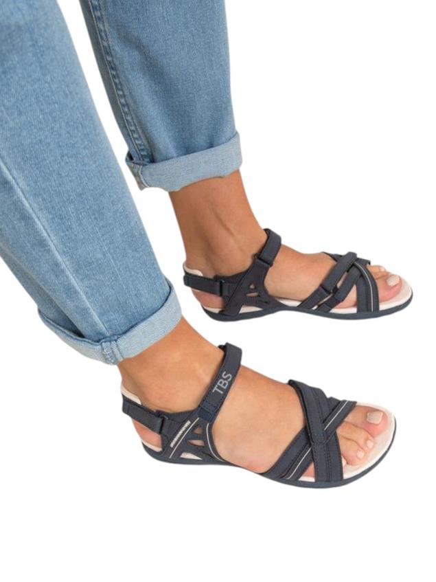 Women's flat sandals Navy TREKKER