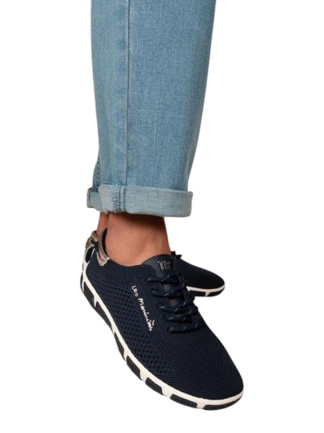 Women's canvas sneakers Navy and Gold JAZARIA