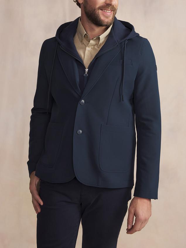 Veste Homme Zippée et Boutonnée Marine FLEEXVES